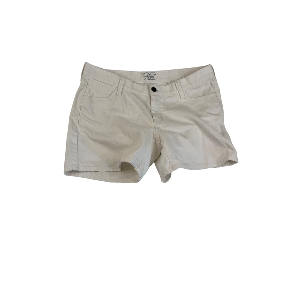 Old Navy The Flirt White Denim Shorts Womens Size 8 Cotton Mid Rise 5 Pocket